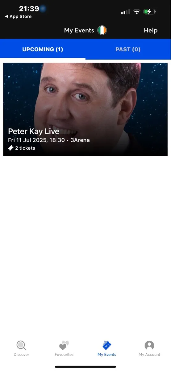Peter Kay Tickets x 2
