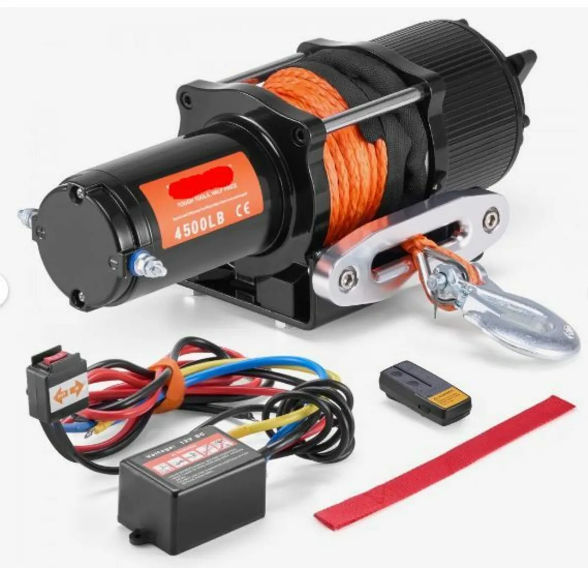 Electric Winch ATV UTV 4500 lb Synthetic Rope - Image 1