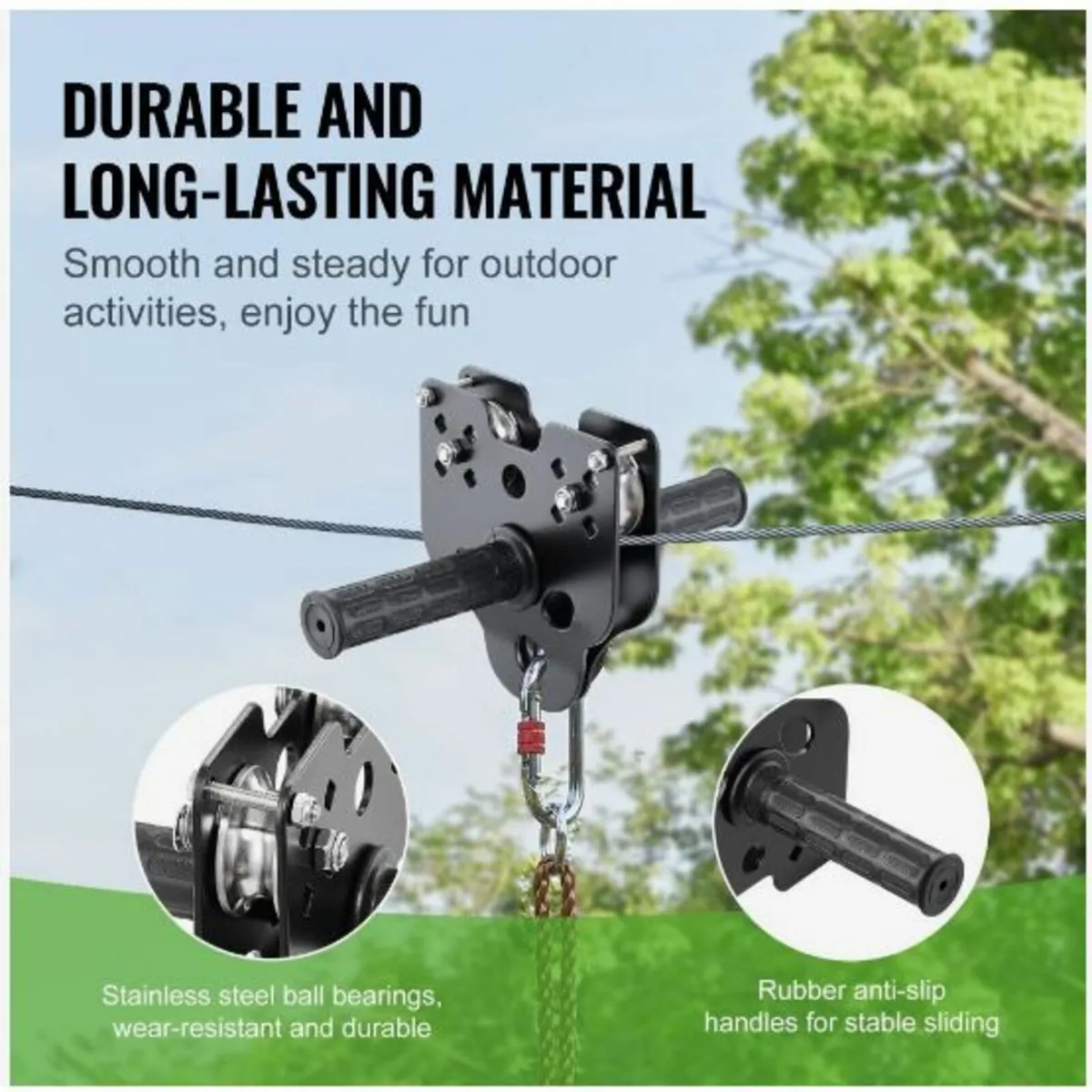 Zipline Kit for Kids and Adult, 80 ft Zip - Image 4