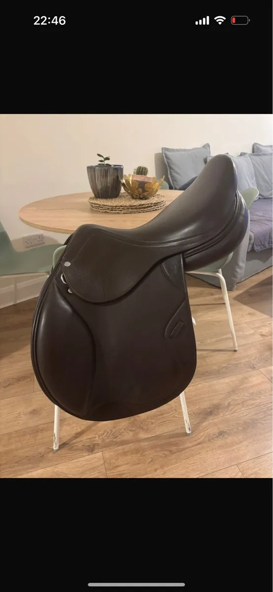17” Medium Brown GP Selleria de Garda Saddle - Image 1