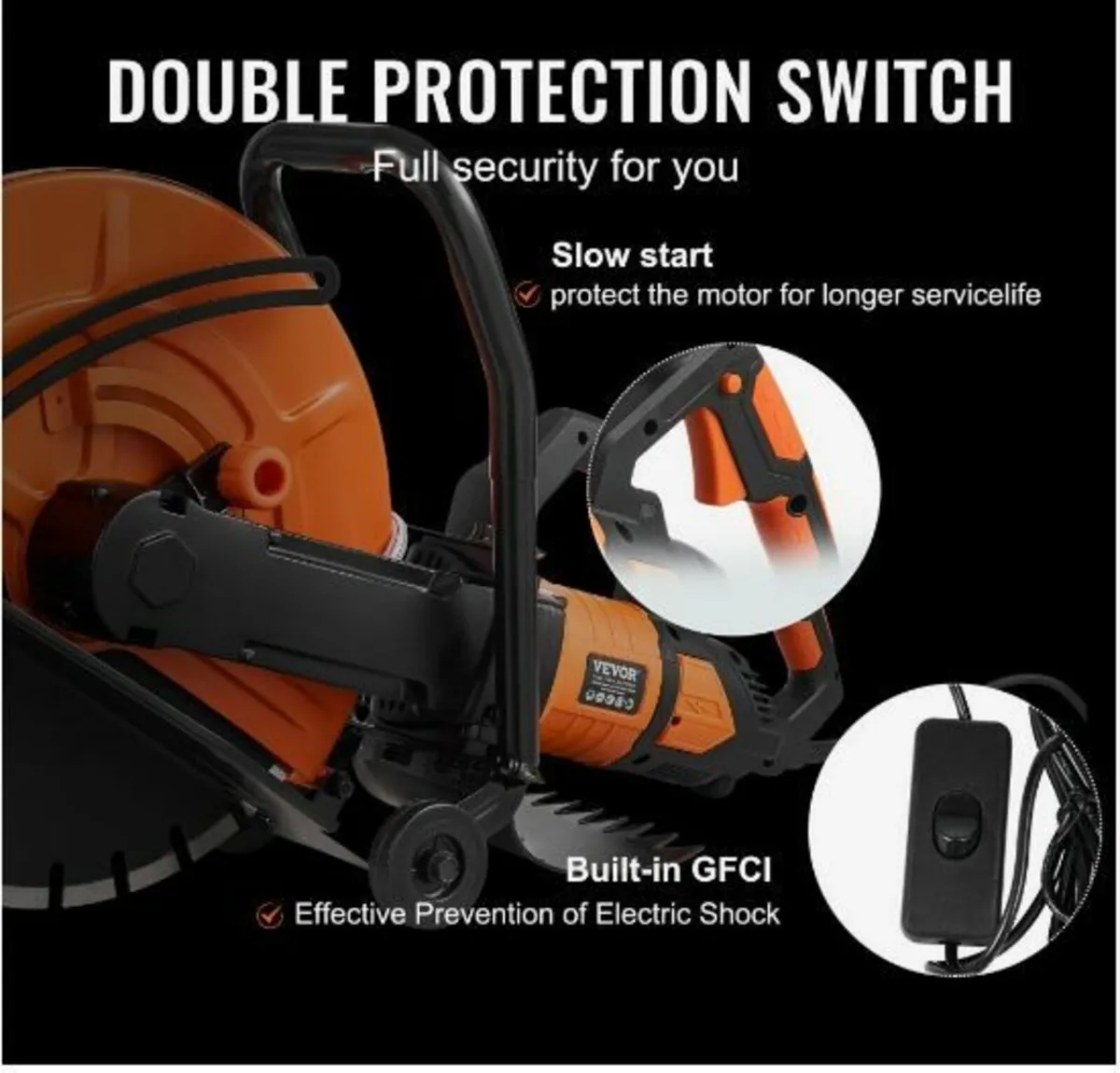 16'' Electric Concrete Saw Wet/Dry Saw Cutter - Image 3
