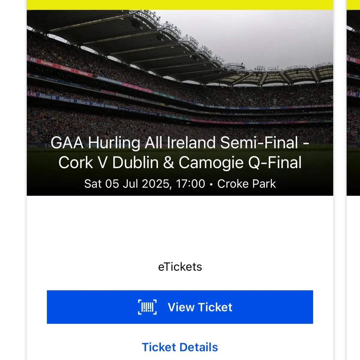 Dublin V Cork All Ireland Semi