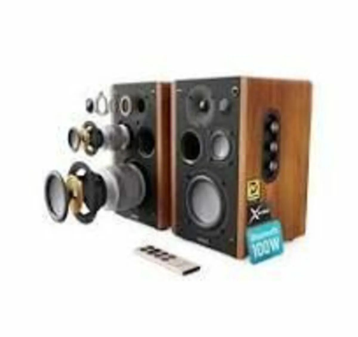100W Bookshelf Active Speakers Bluetooth - Image 2