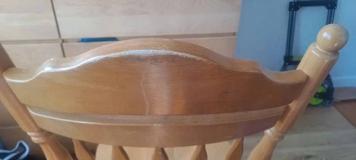 Oak Dining Table and 8 Chairs - Image 4