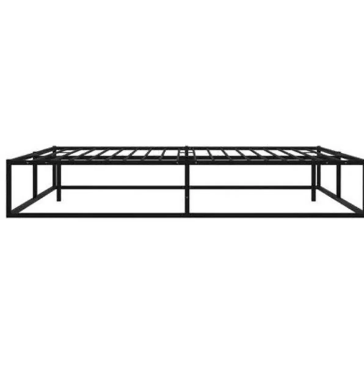 Bed Frame without Mattress - Black Metal king size - Image 2