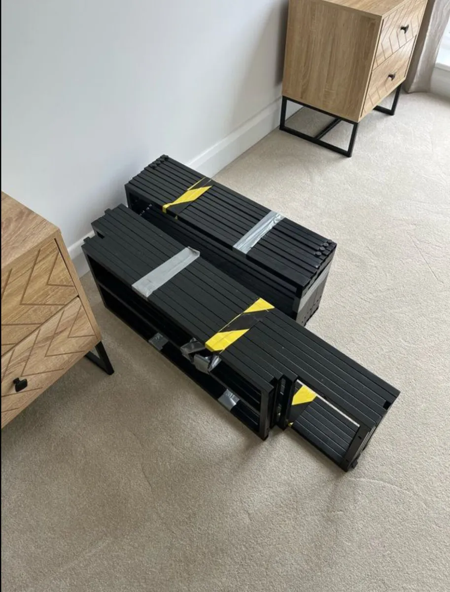 Bed Frame without Mattress - Black Metal king size - Image 3