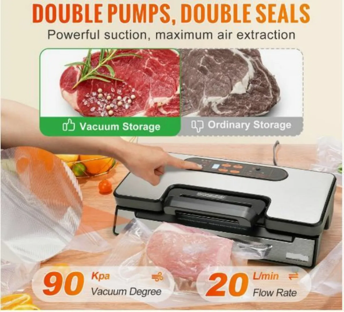 Vacuum Sealer Machine Food Preservation - Image 2
