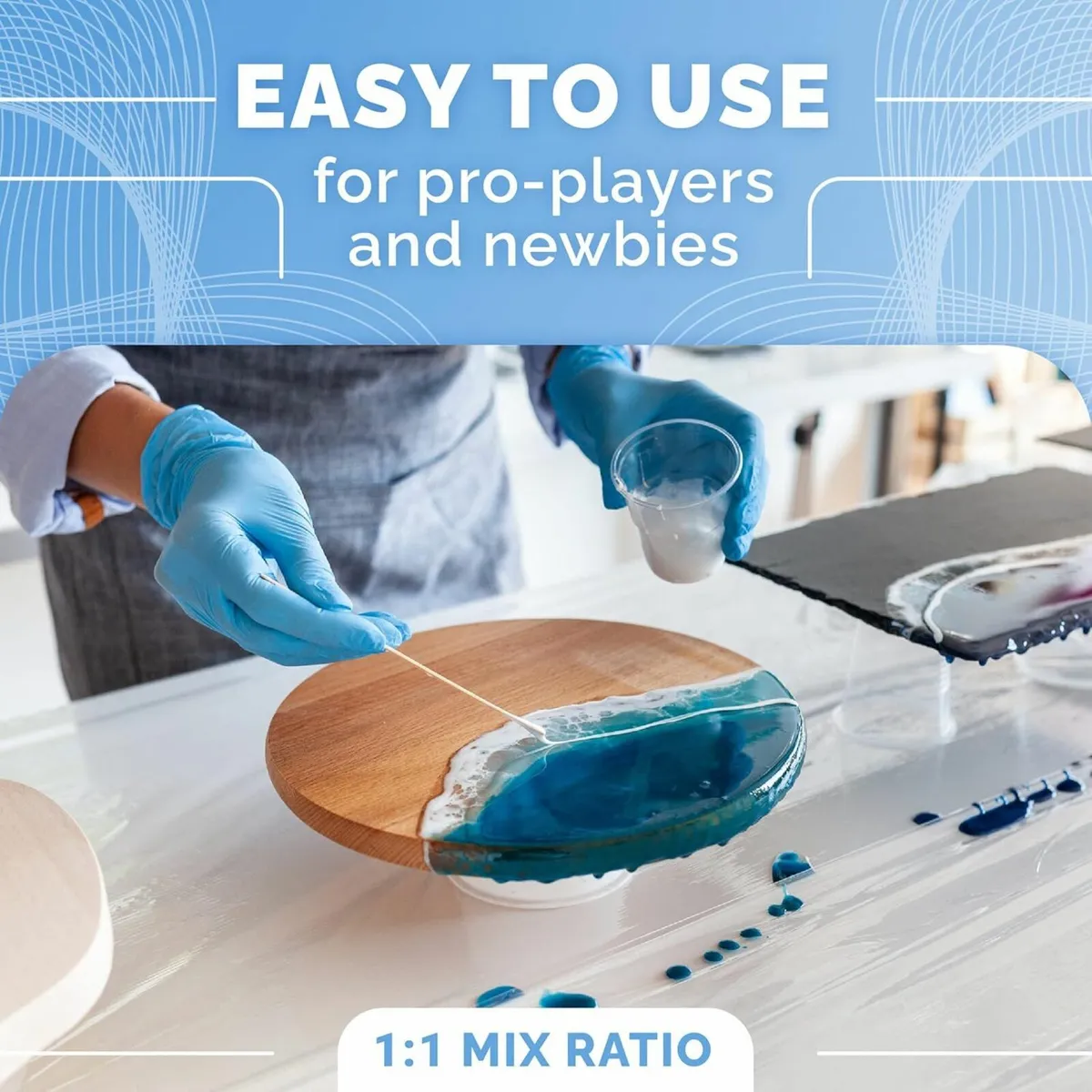 CRAFT RESIN 4L Crystal Clear Epoxy DIY Art Wood - Image 3
