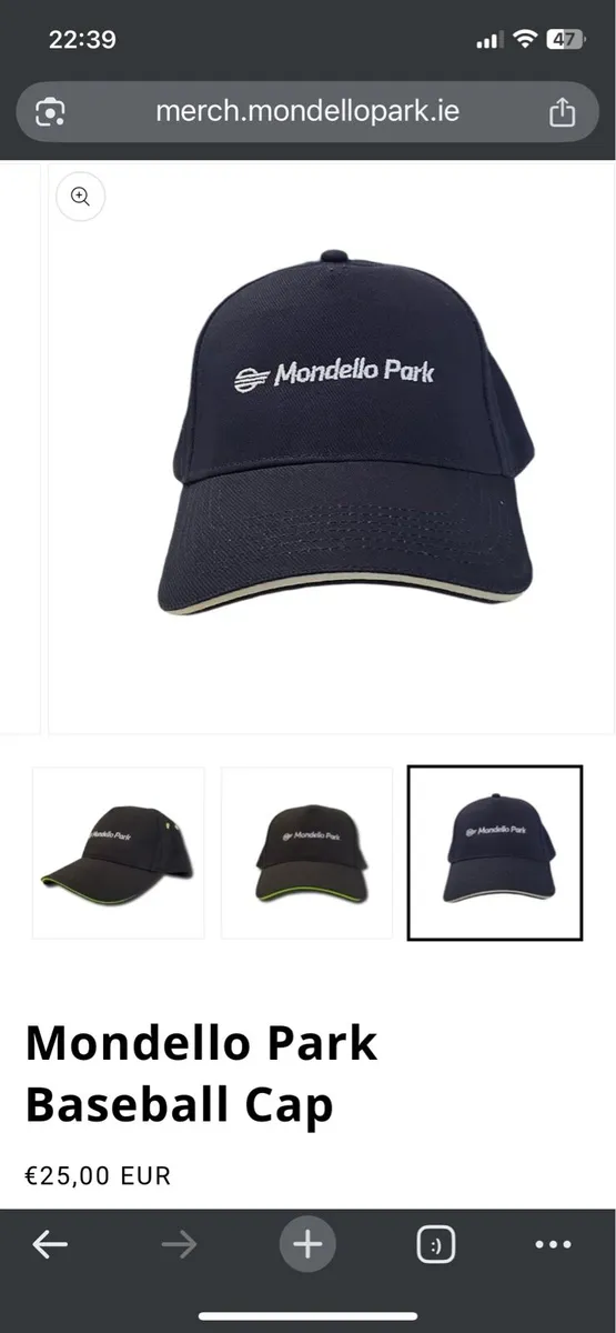 BRAND NEW Mondello Park Baseball Hat - Navy - Image 2