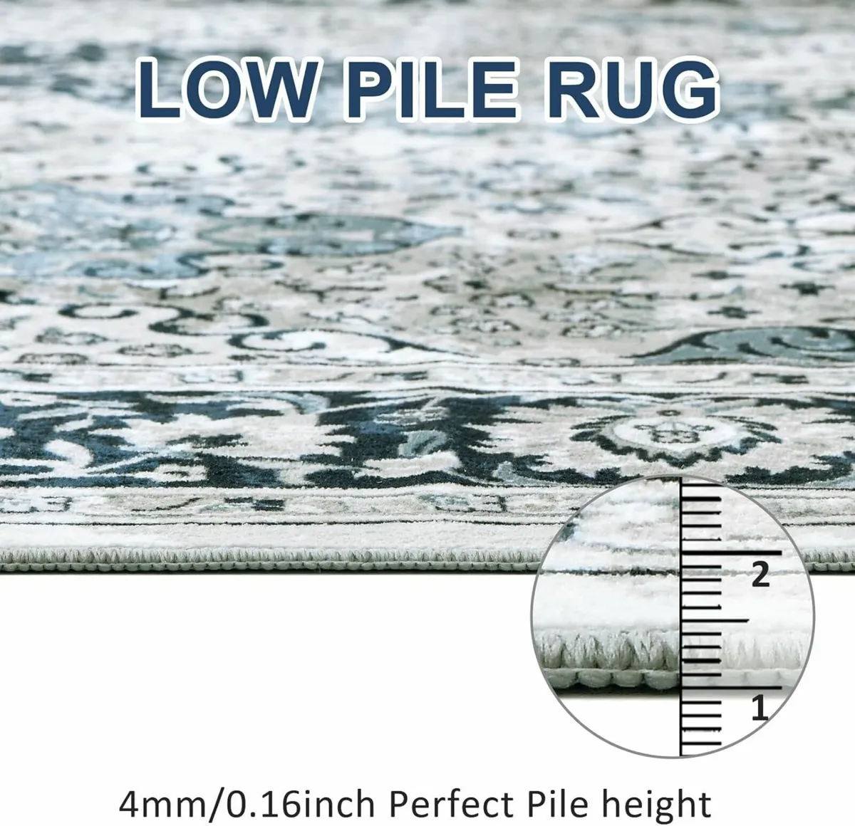 Living Room Rugs Large Vintage Washable 160x230cm - Image 4