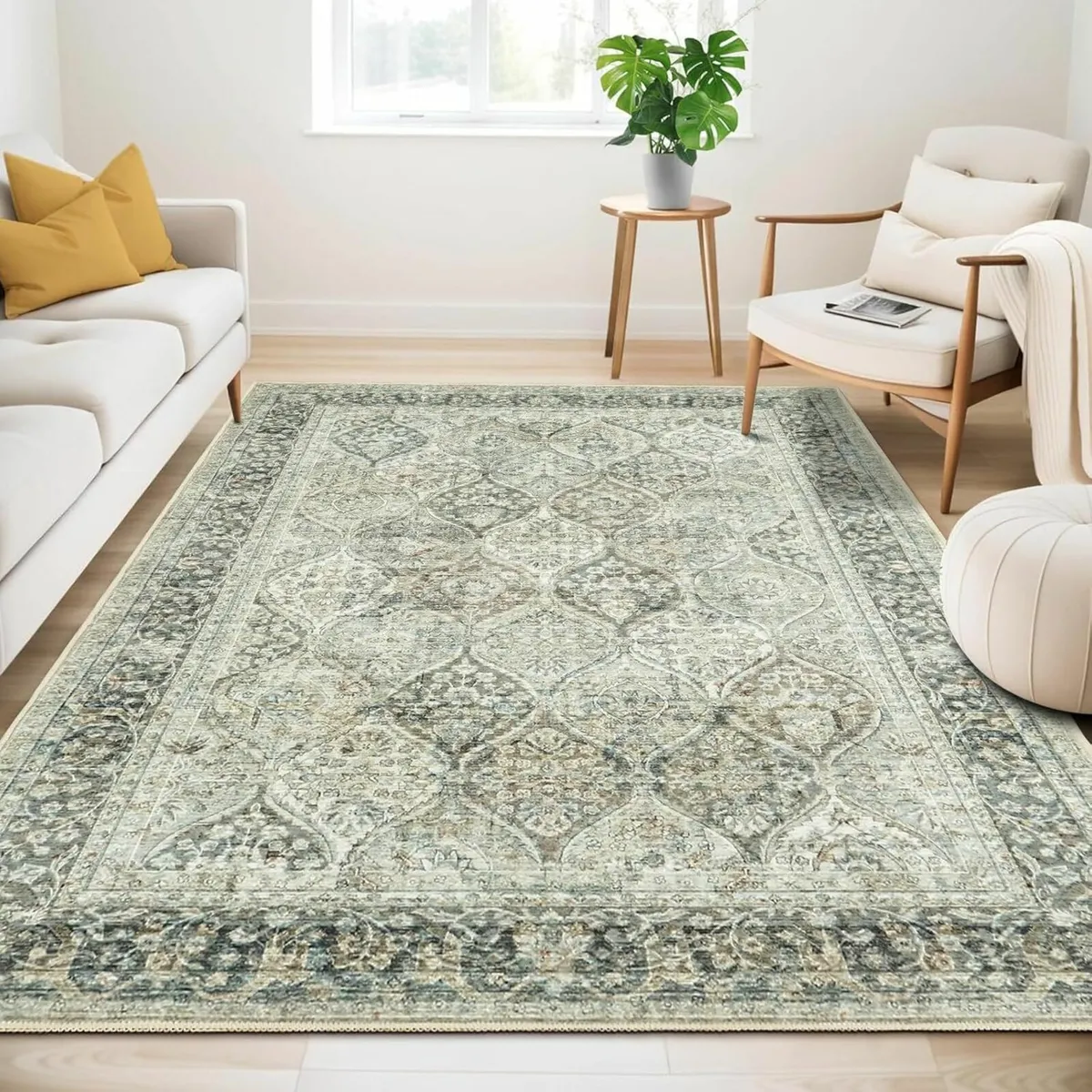 Living Room Large Rug 160x230 cm Soft Green - Image 1