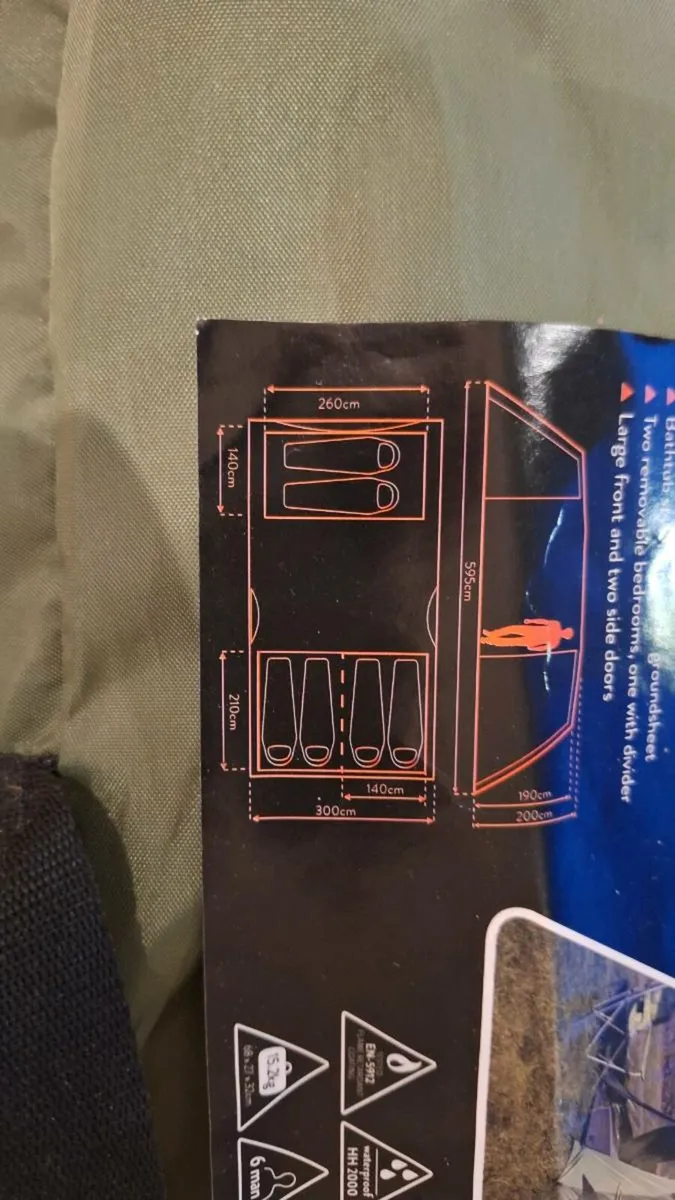 Eurohike 6 man tent - Image 3