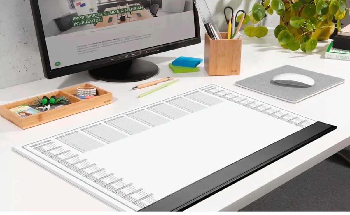 Paper Desk Pad Office with black protective strip - Image 2
