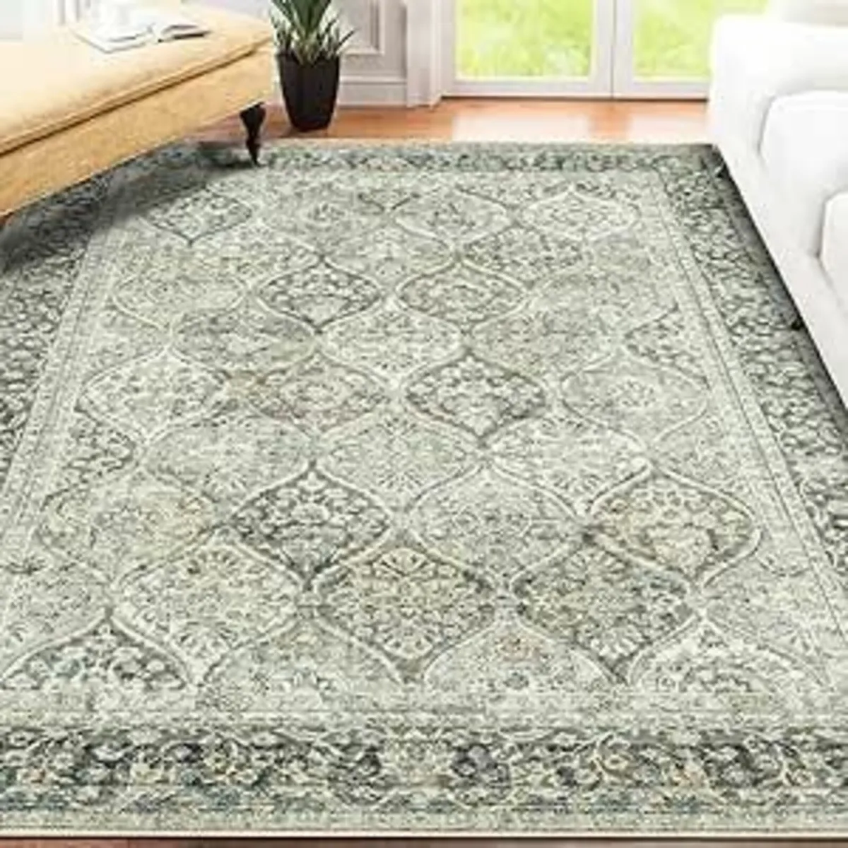 Vintage bedroom Rugs Large Green 200x300 cm - Image 4