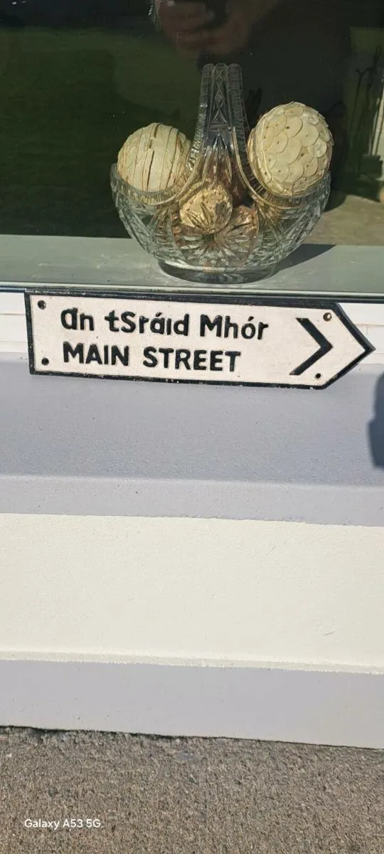 Main street cast iron sign