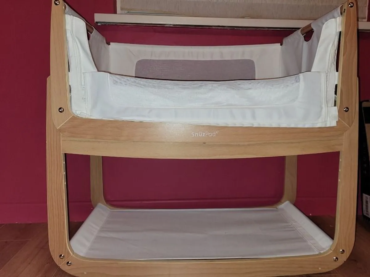 Bedside Crib  - Snuzpod 4 (Natural) with mattress - Image 2