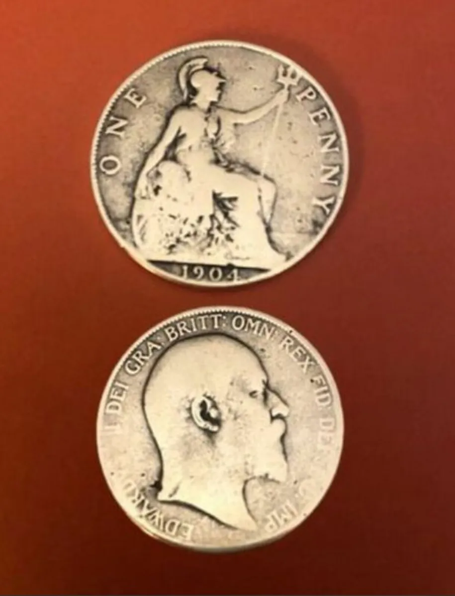Edward VII, Penny 1904, Free Post - Image 3