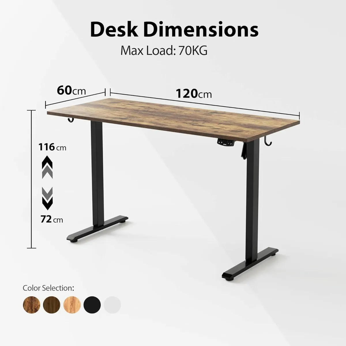 Electric Standing Desk120x60cm Stand Desk Office - Image 2