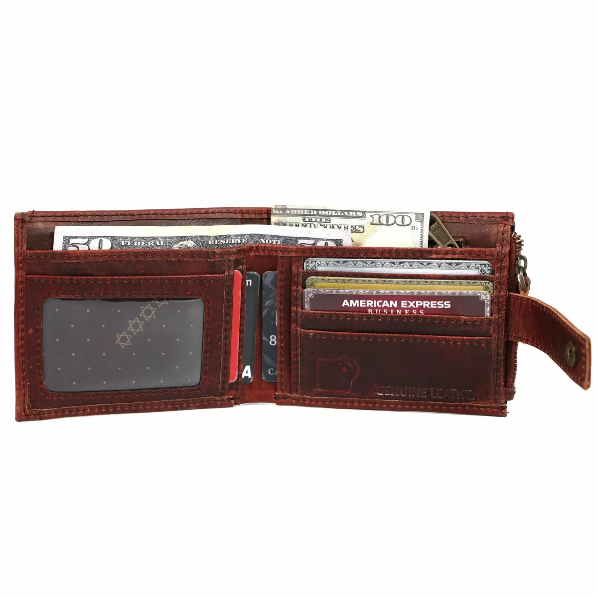 Leather RFID Blocking  Handmade Leather Wallet - Image 2