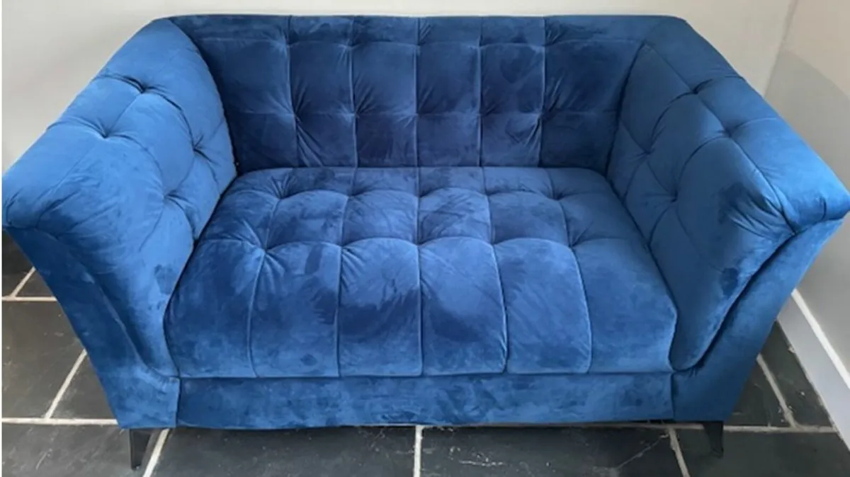 Blue  2 seater sofa