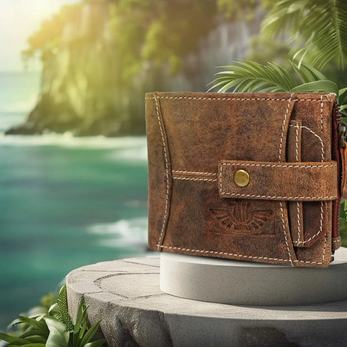 Leather RFID Blocking  Handmade Leather Wallet - Image 2