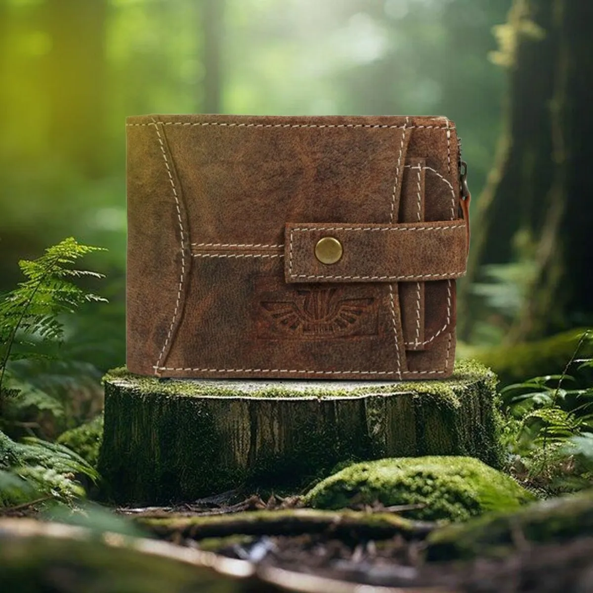 Leather RFID Blocking  Handmade Leather Wallet - Image 1