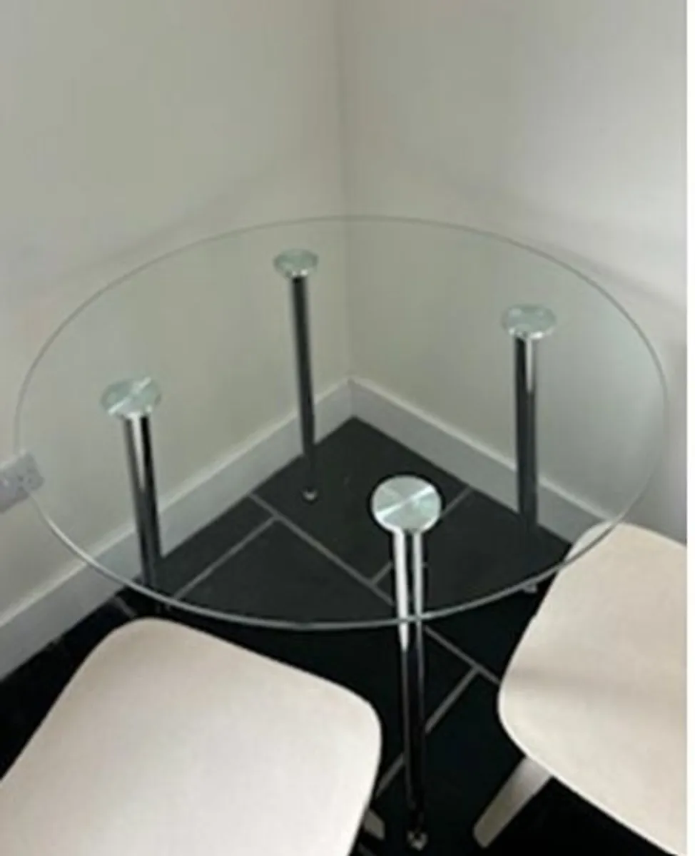 Dining table and 2 chairs - Image 3