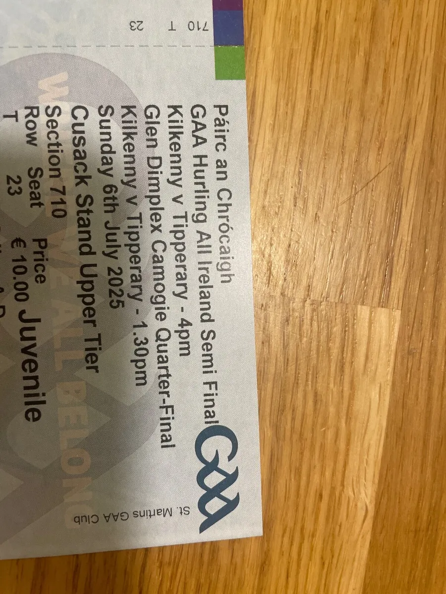 Gaa tickets - Image 2