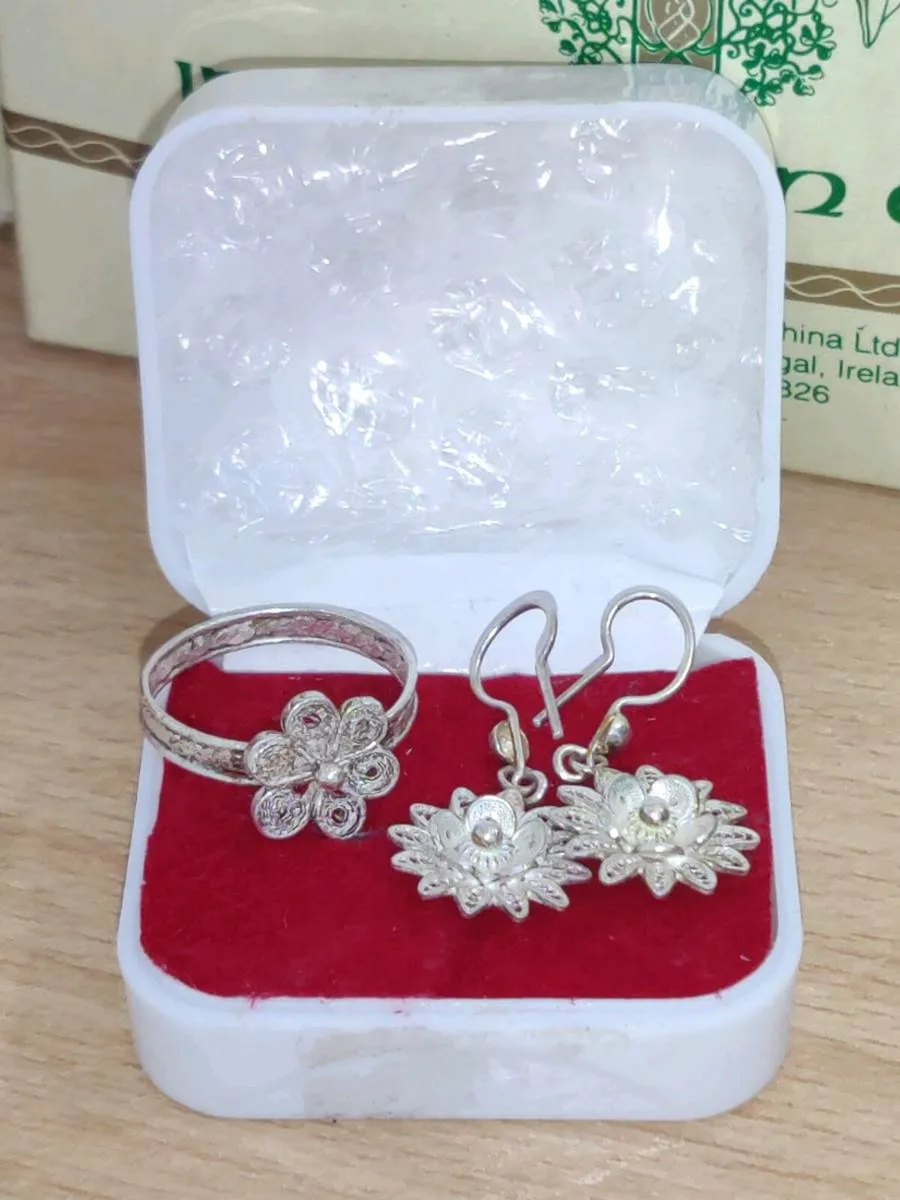 RARE, Hand Created, 925 Silver New Jewellery Set ! - Image 1