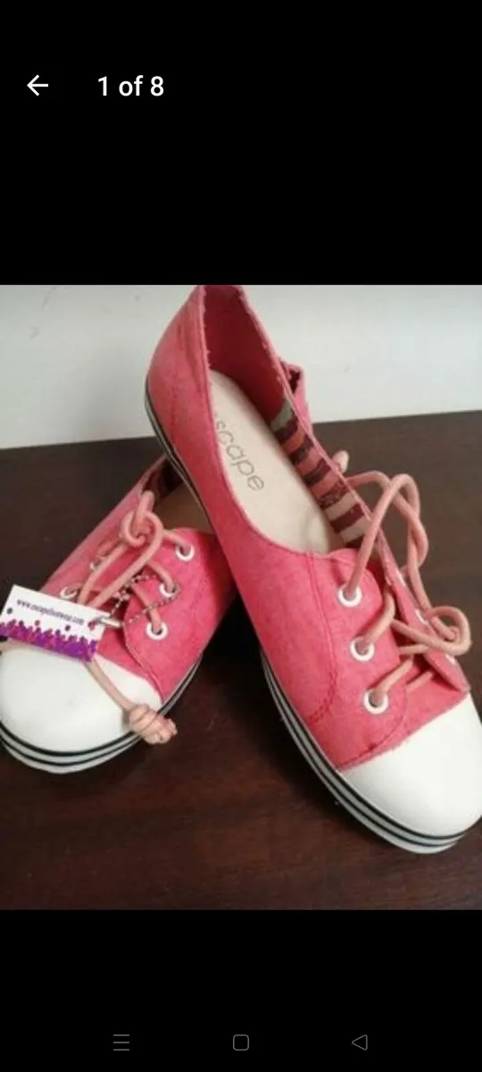 Escape. Orange canvas shoes, new with tags. - Image 1