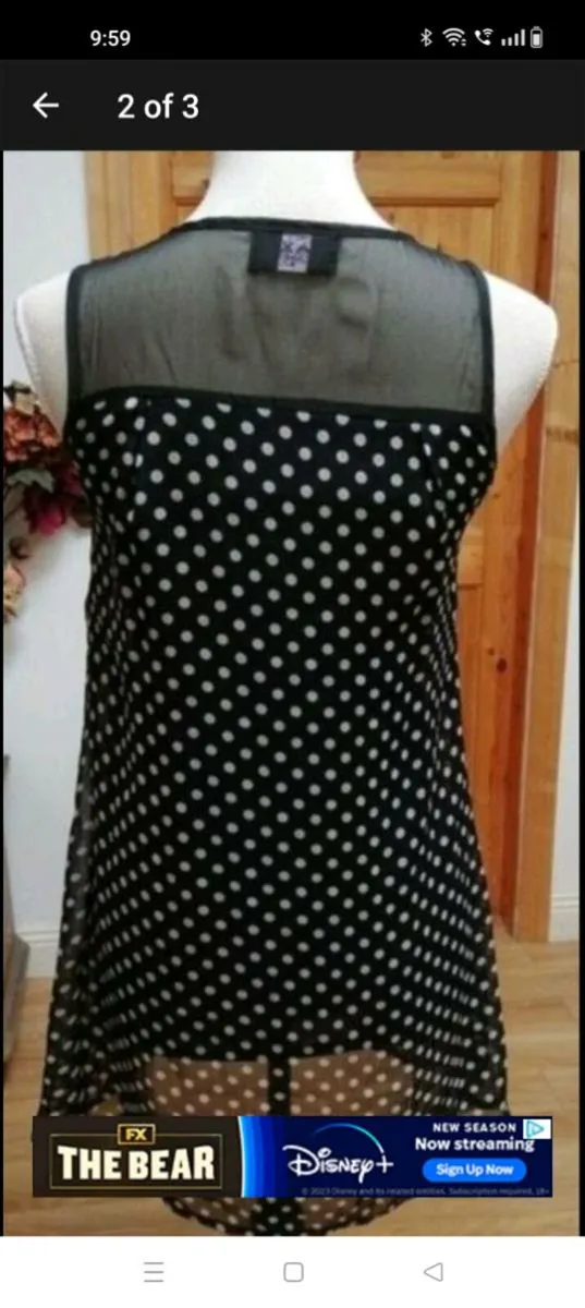 Ladies AX PARIS Black dotty mini Dress - Image 2
