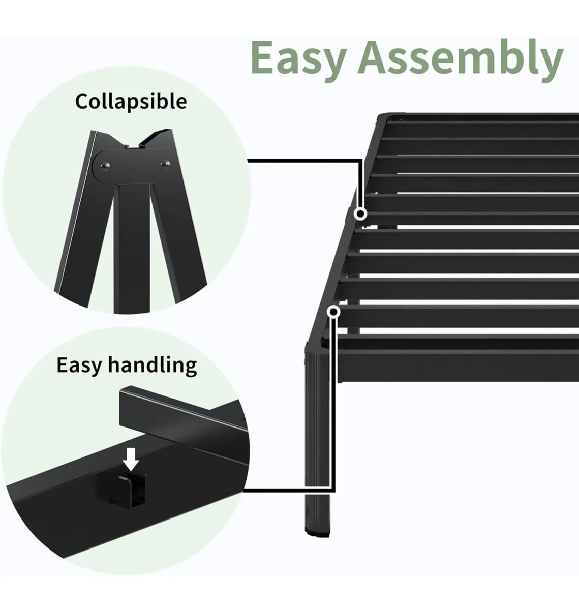 Super King Bed Frame 6ft with Rounded Corner Legs - Image 2