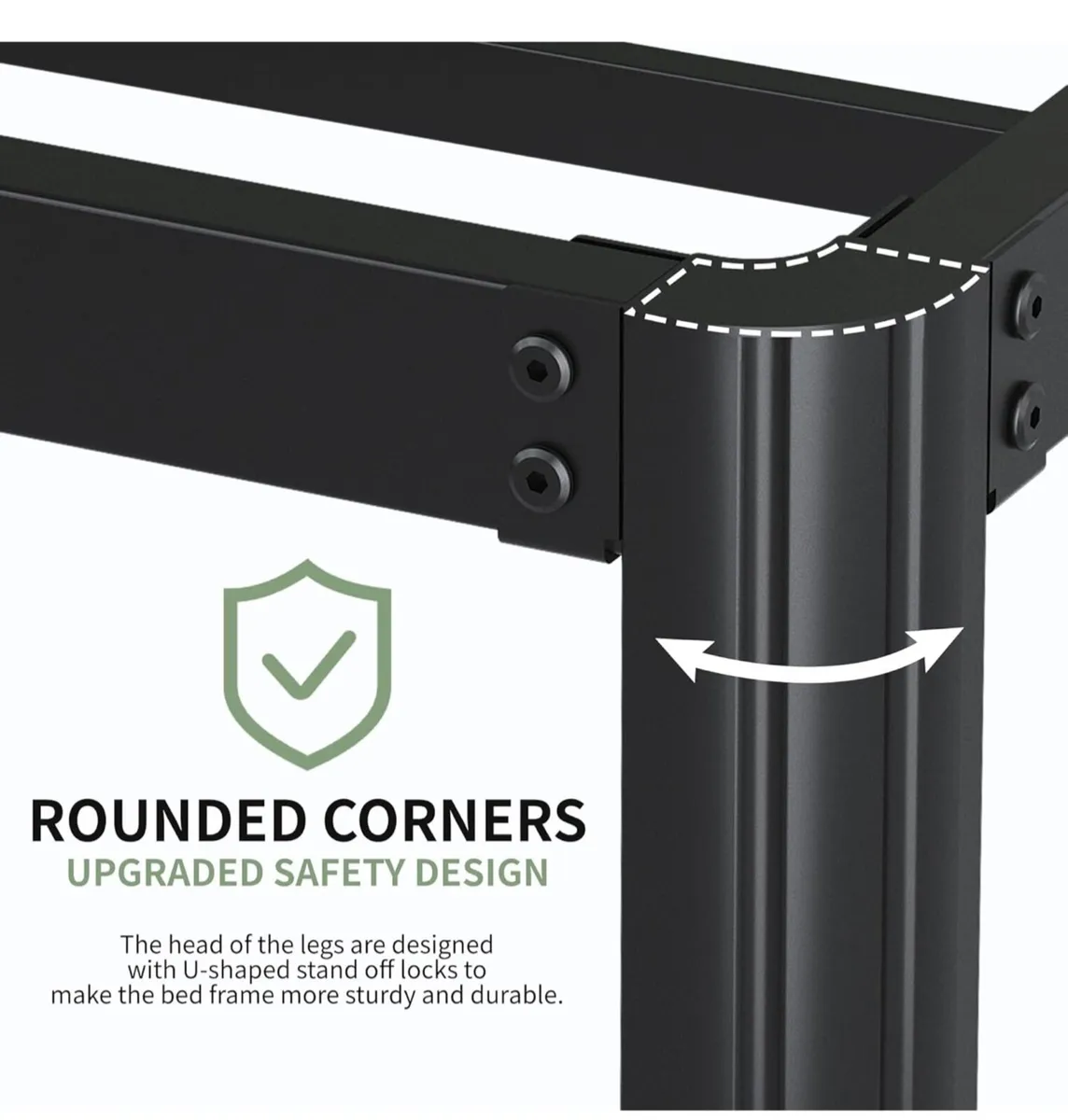 Super King Bed Frame 6ft with Rounded Corner Legs - Image 4