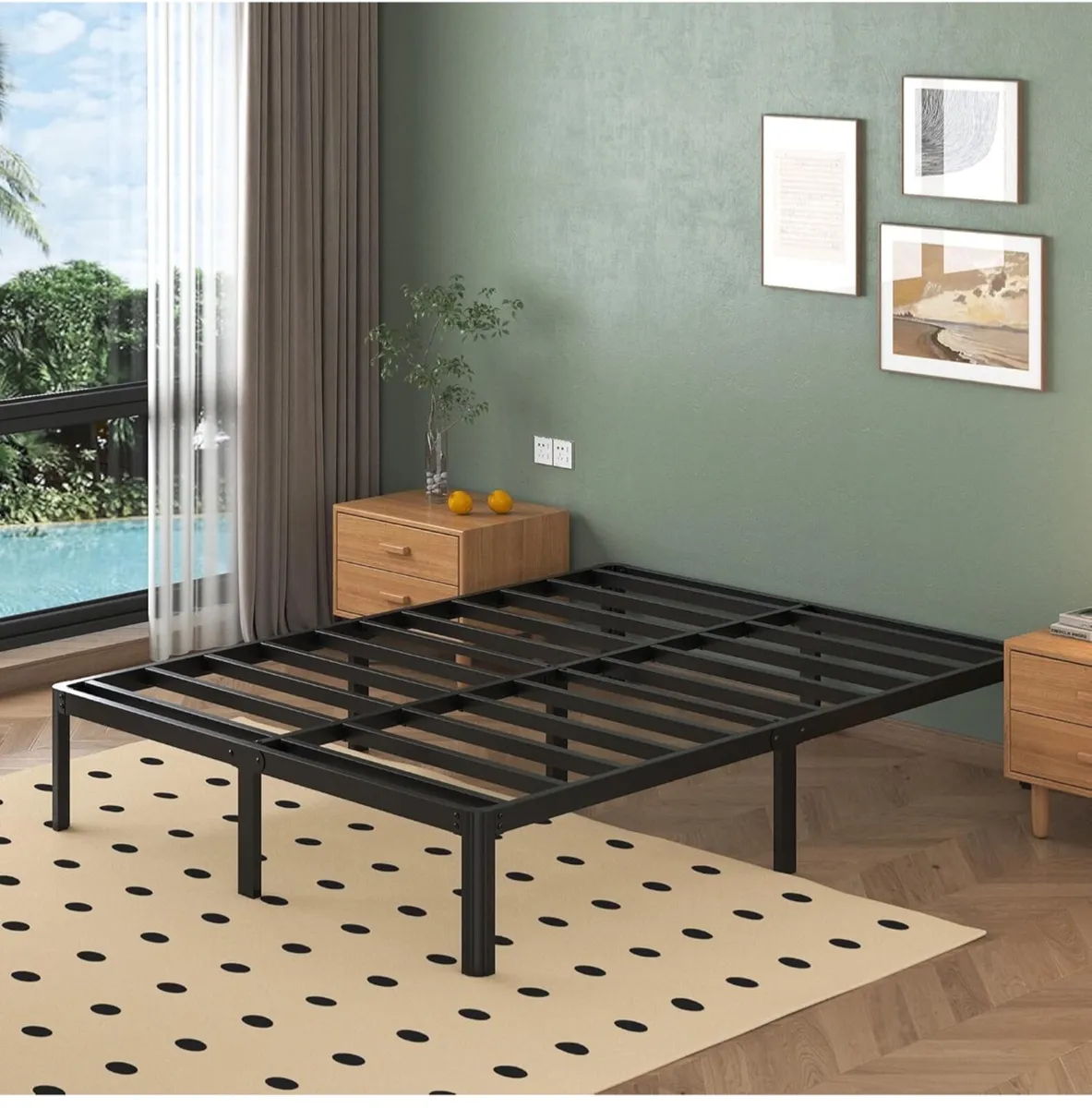 Super King Bed Frame 6ft with Rounded Corner Legs - Image 1