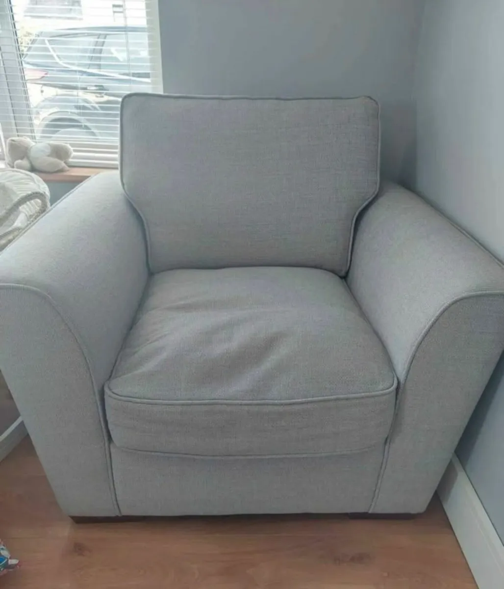 Grey sofa armchair