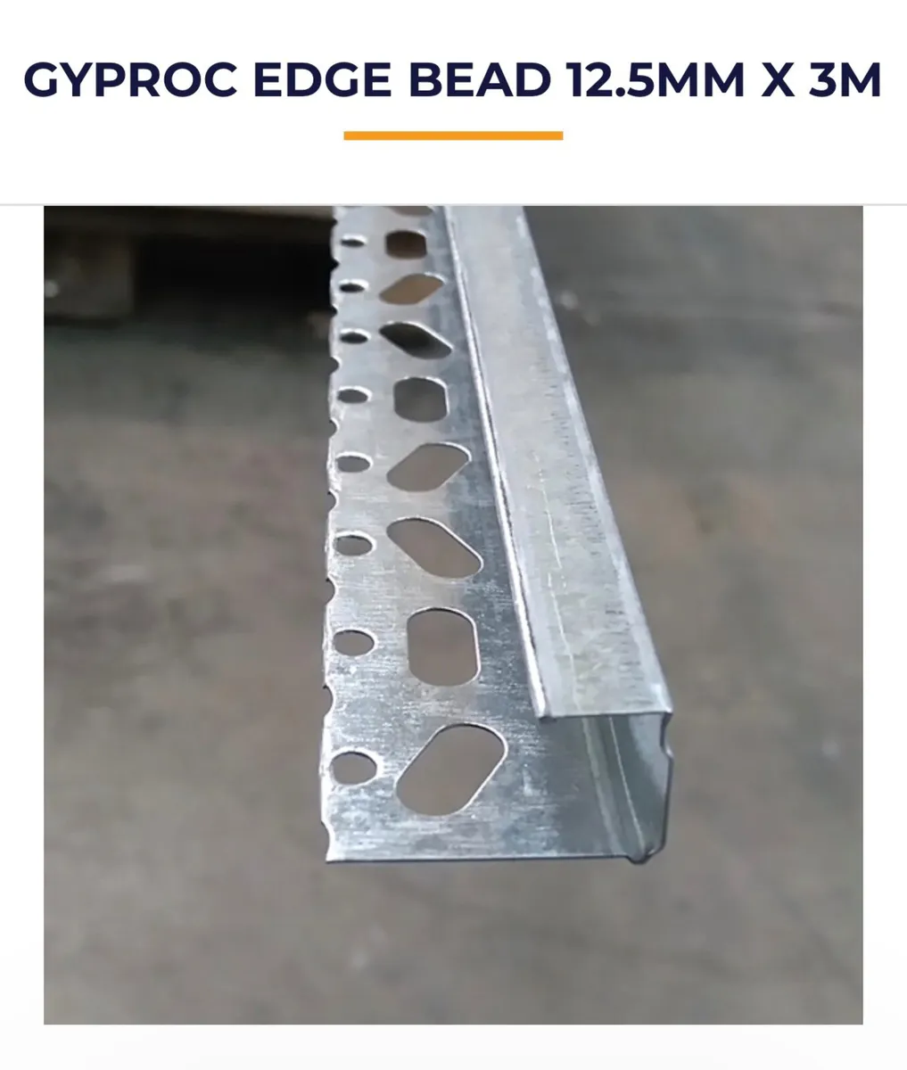 Plasterboard edging bead 12.5mm