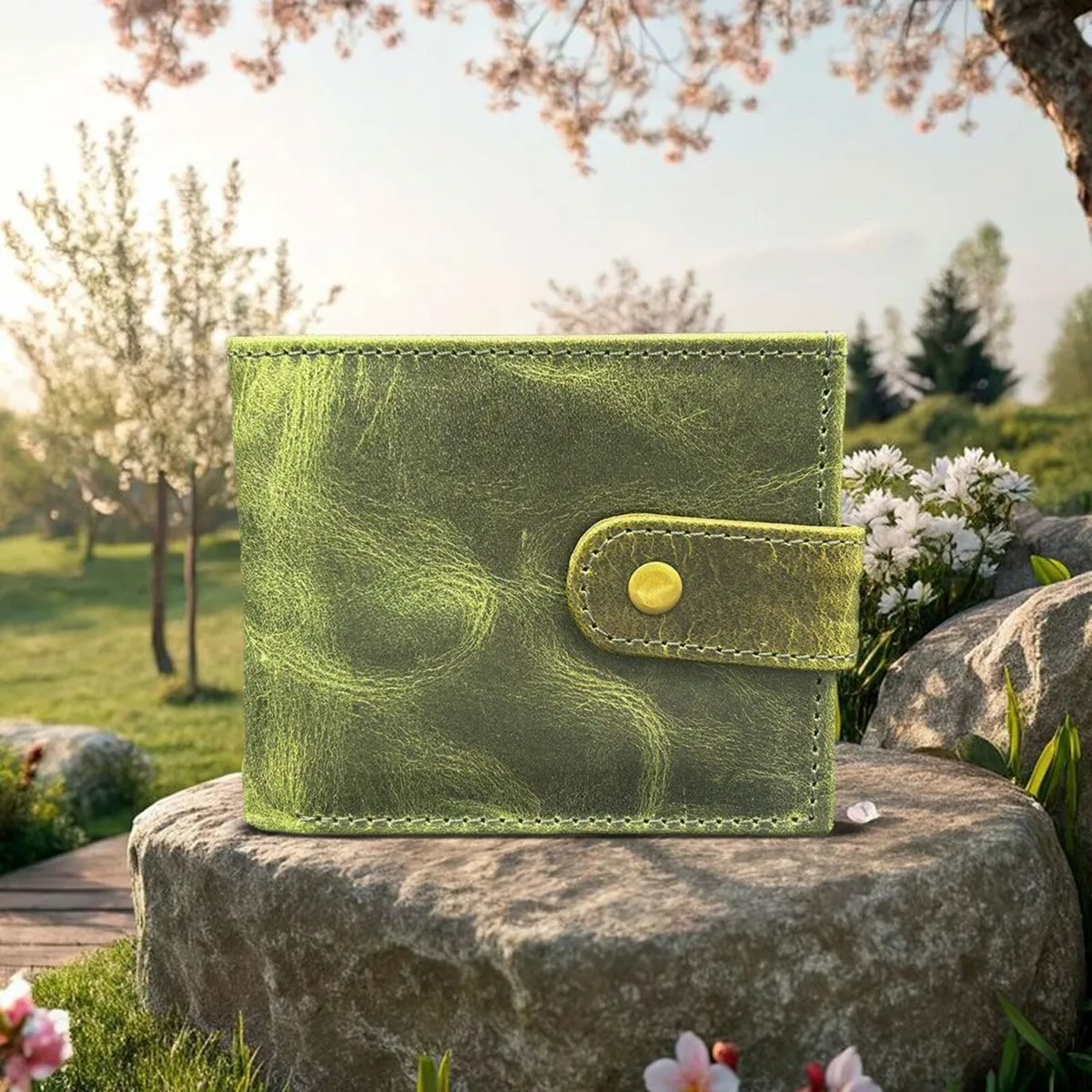 Genuine Leather Slim Bifold Wallet for Men & Women - Image 1