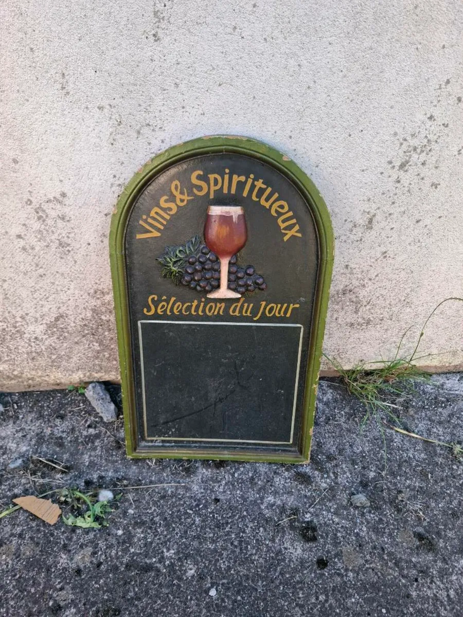 French wine chalk board postage possible - Image 1