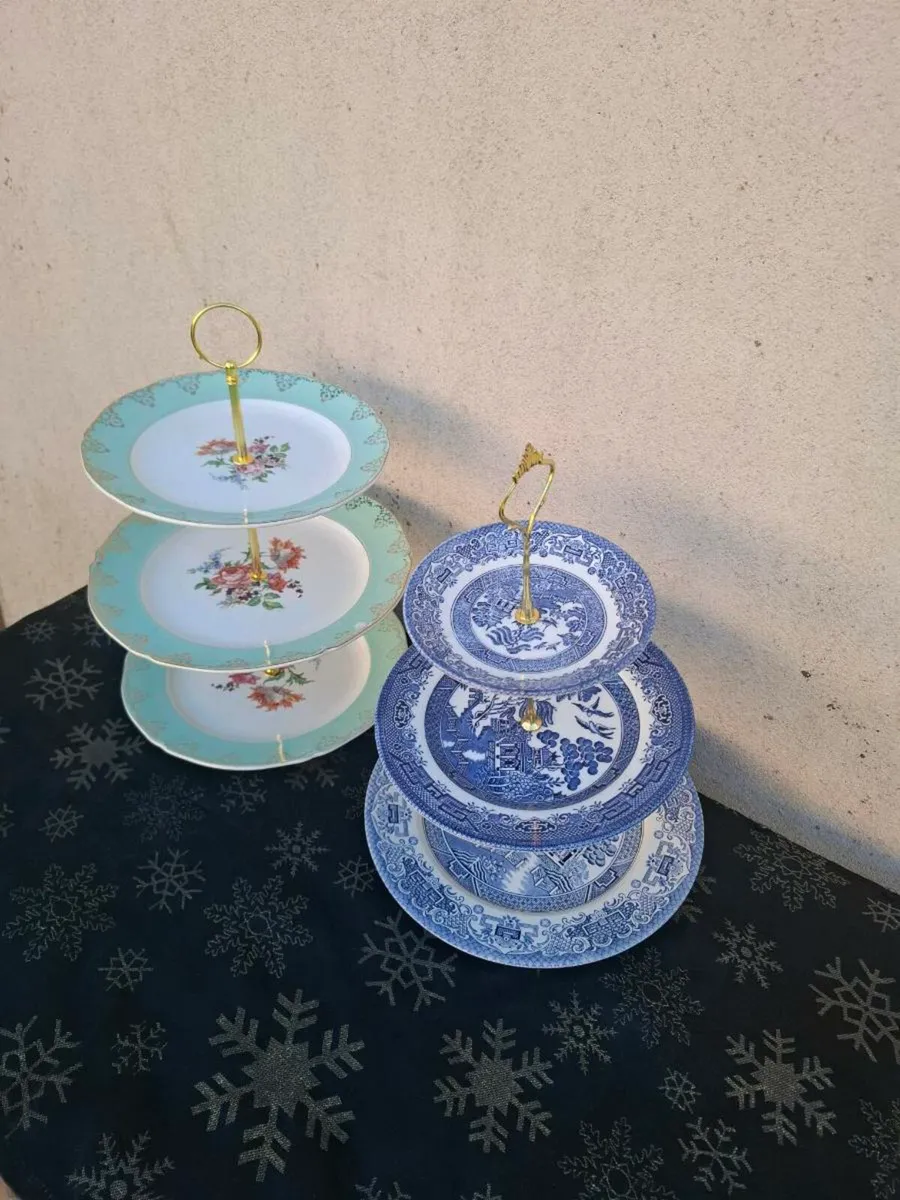 Lot of 2 handmade cake stand postage possible - Image 1