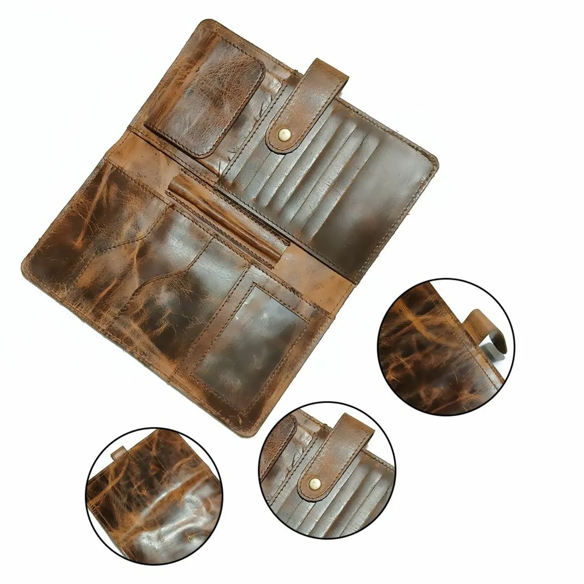 Personalized stylish wallet Leather passport cover - Image 3