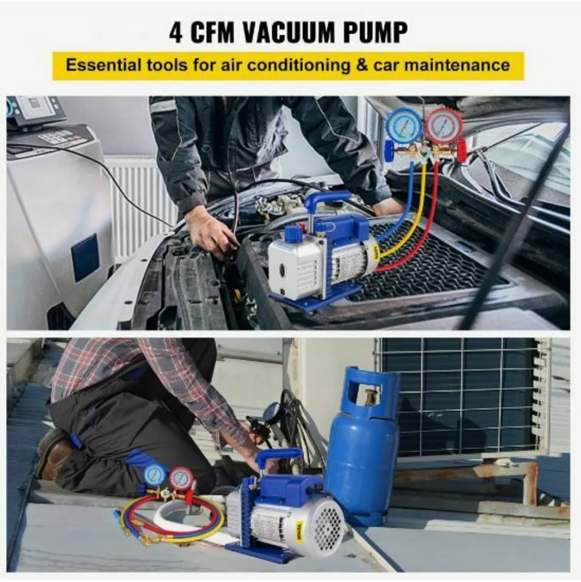 4CFM 1/3HP Vacuum Pump Ac Vacuum - Image 3