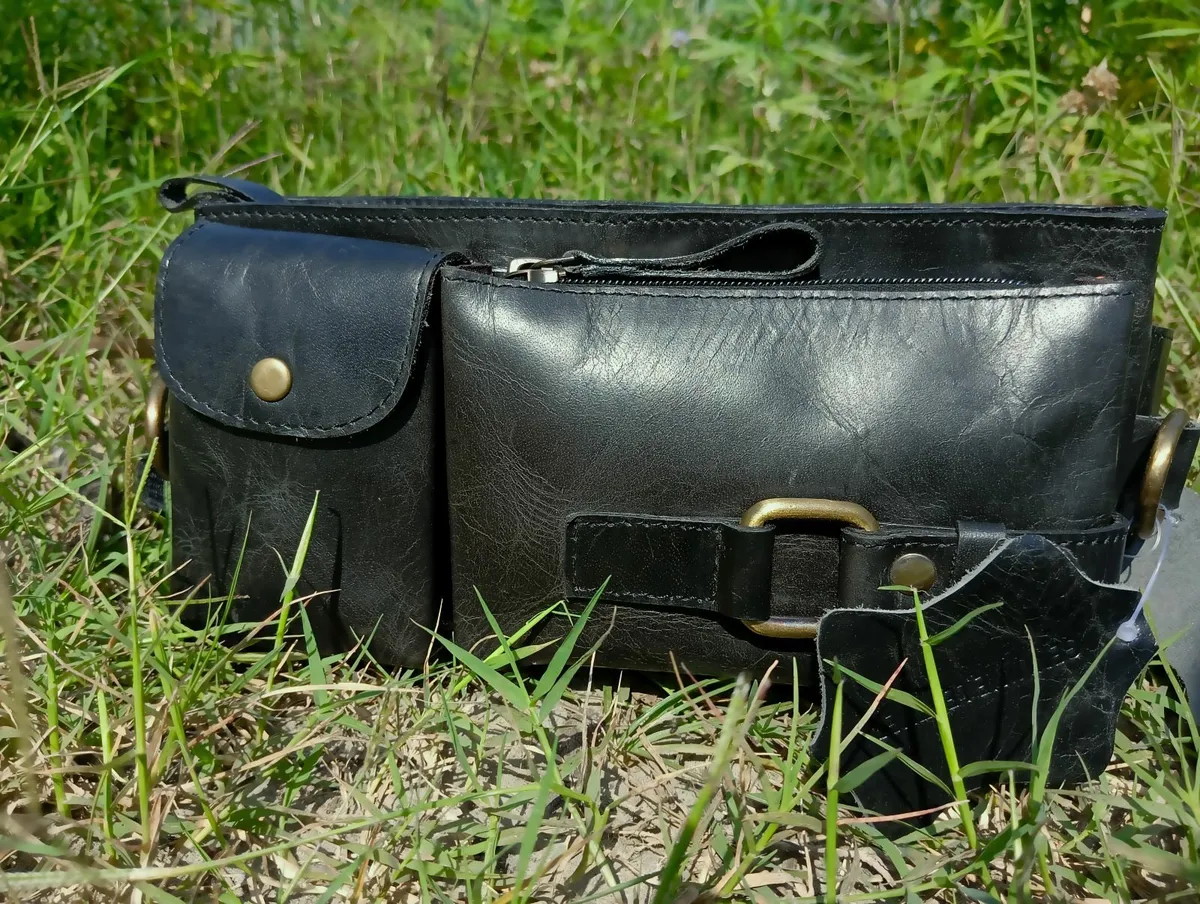 Handmade Leather Belt Bags for Unisex | Waist Bag - Image 4