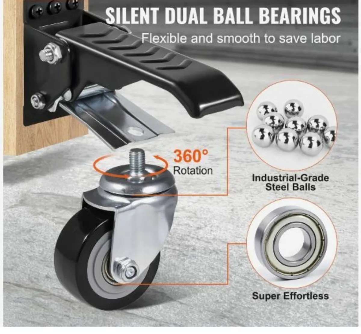 Workbench Caster Wheels, 165 lbs Load Capacity - Image 3