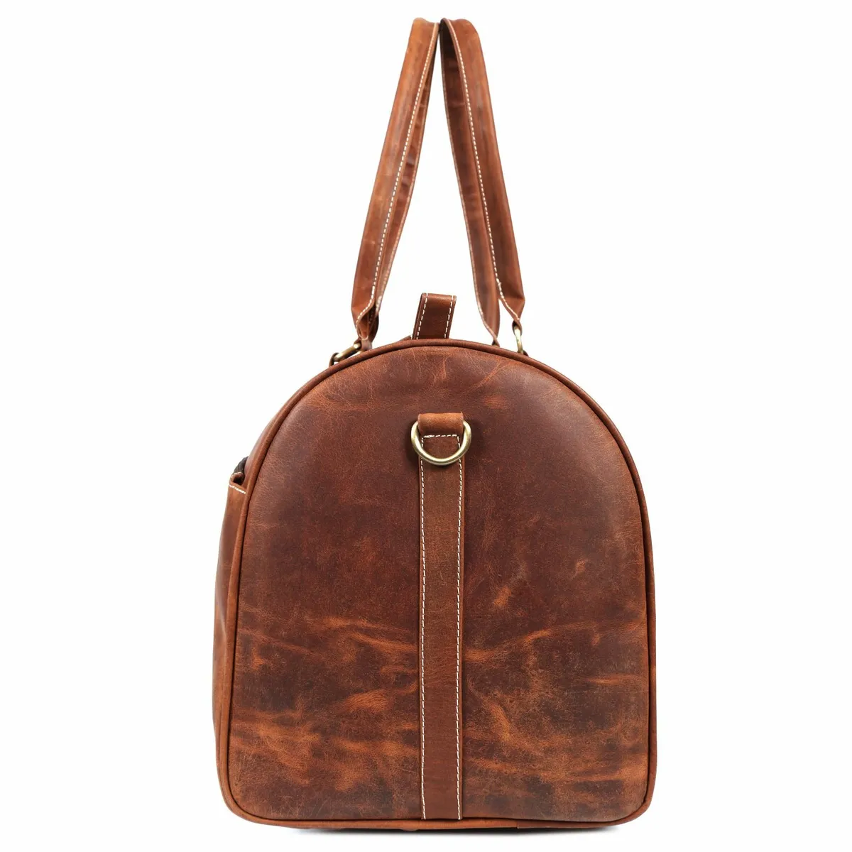 Handmade Leather Duffle Bag - Spacious Durable Bag - Image 2