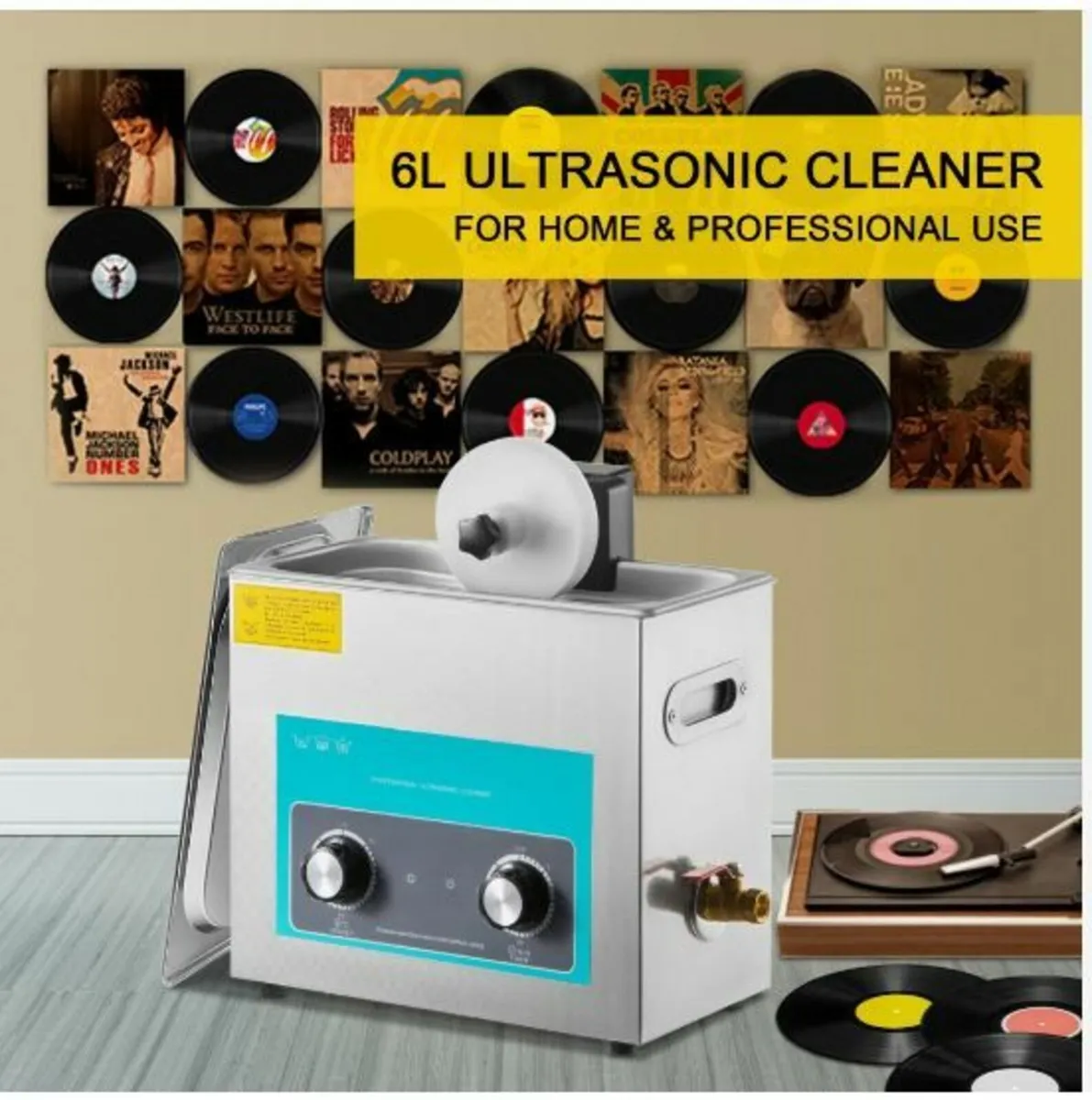 Ultrasonic Vinyl Record Cleaner 6L 40kHz Vinyl - Image 2
