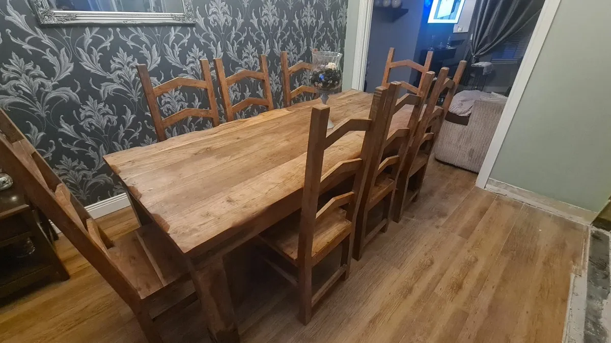 8 SeaterTable and chairs - Image 2