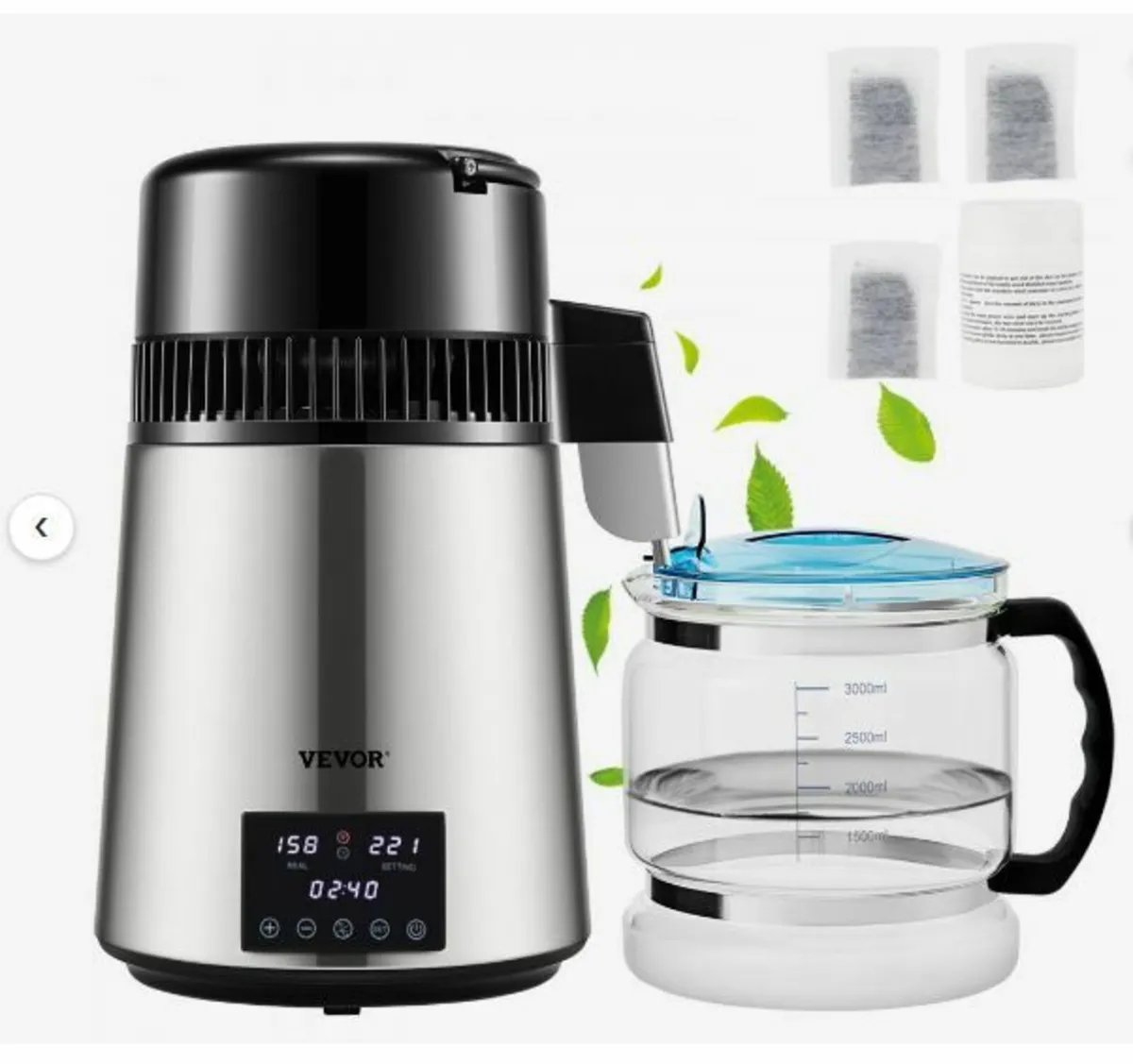4L Water Distiller 1.5L/H Distilled Water - Image 1