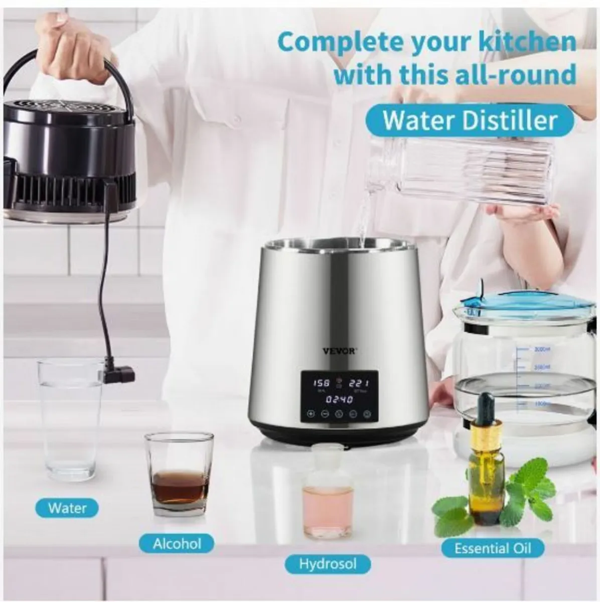 4L Water Distiller 1.5L/H Distilled Water - Image 2
