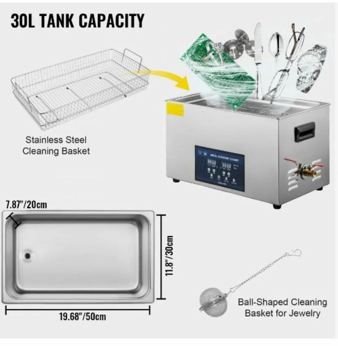 30L Ultrasonic Cleaner Dual Frequency Ultrasonic - Image 4