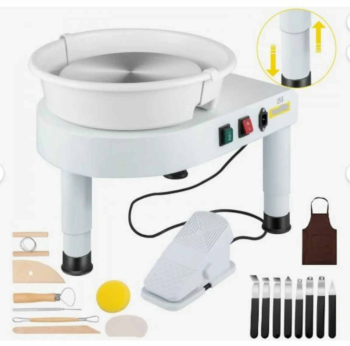 Pottery Wheel, 11in Ceramic Wheel Forming Machine - Image 1